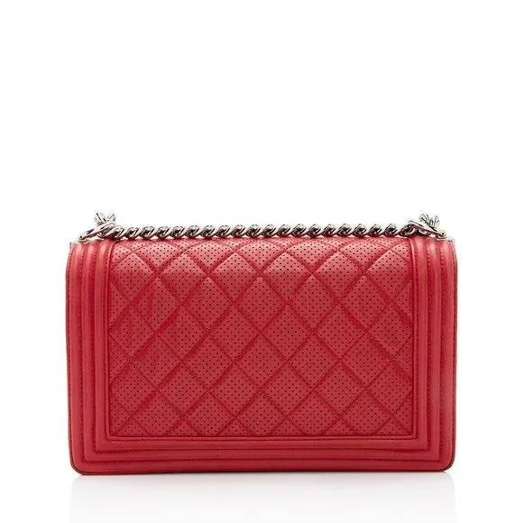 Chanel Perforated Lambskin New Medium Boy Bag - Picture 3 of 15